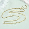 2.5MM Brass Boston Link Chain Necklaces NJEW-P339-05G-3