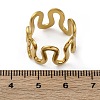 Wave 304 Stainless Steel Finger Rings for Women X-RJEW-F174-06G-5