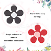 2 Pairs 2 Colors Acrylic Flower Asymmetrical Earrings EJEW-FI0001-09-3