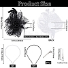 2 Sets 2 Colors Women's Fascinator Hat OHAR-GF0001-38-2