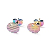 Ion Plating(IP) 304 Stainless Steel Ear Stud Findings STAS-O119-16B-M-2