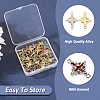 48Pcs 12 Styles Rack Plating Alloy Enamel Connector Charms FIND-TA0002-85-4