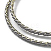 Polyester Cord Braided Necklace Makings MAK-L043-03G-25-2