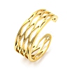 Real 18K Gold Plated Stainless Steel Cuff Earrings EJEW-D072-01A-G-2