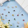 16Pcs 8 Colors Real 18K Gold Plated Brass Inlaid Cubic Zirconia Charms ZIRC-HS0001-05-6