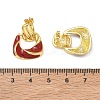 Brass Enamel Dangle Stud Earrings for Women KK-CBA760A-12G-7