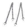 Rack Plated Brass Pave Crystal Rhinestone Chain with Heart Big Pendants KK-N216-419-03B-2