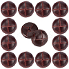 12Pcs 1-Hole Cowhide Shank Buttons BUTT-CL0001-06A-8