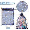 50Pcs Gold Stamping Moon & Star Organza Drawstring Gift Storage Bags OP-BBC0001-03C-03-2