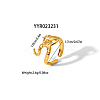 Adjustable European American Snake-Shaped 304 Stainless Steel Ring Jewelry NK1622-3-1