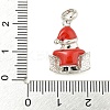 Anti-Tarnish Rhodium Plated 925 Sterling Silver Enamel Christmas European Dangle Charms STER-Z010-02P-02A-3