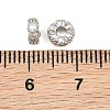 Brass Micro Pave Clear Cubic Zirconia Beads CU-CBA6A75-18P-3