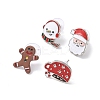 4Pcs Christmas Theme Alloy Enamel Stud Earrings EJEW-B068-02KCGG-02-2