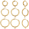 12Pcs 3 Style 201 Stainless Steel Huggie Hoop Earring Findings STAS-BBC0004-91G-1
