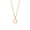 304 Stainless Steel Letter Pendant Necklaces NJEW-LP0001-53G-G-1