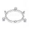 Tarnish Resistant 304 Stainless Steel Charm Bracelets LS-BJEW-G544-12P-3