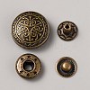 4Pcs Alloy Snap Button BUTT-WH0036-01J-AB-1