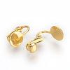 Iron Clip-on Earring Settings KK-R071-05G-2