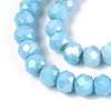 Anti-Tarnish Electroplate Rondelle Glass Beads Strands EGLA-T021-4mm-17-09-3