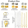 50 Pieces DIY Ribbon Ends Making Kits DIY-YW0001-99A-G-4