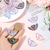 40pcs 5 Colors Transparent Acrylic Heart Wing Beads AJEW-SP0001-10-3