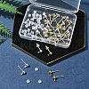 40Pcs 2 Colors 304 Stainless Steel Stud Earring Findings STAS-FS0001-57-9