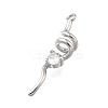 Brass with Cubic Zirconia Pendants KK-Q048-02P-2