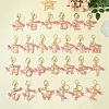 Letter A~Z Transparent Glitter Resin Pendant Keychains KEYC-FZ00024-07-6