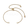 Adjustable 304 Stainless Steel Cable Chains Bracelets Making AJEW-JB01216-01-1