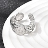 304 Stainless Steel Open Cuff Rings for Women RJEW-K313-15P-3