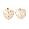 Brass Micro Pave Colorful Cubic Zirconia Enamel Pendants KK-G536-22G-1