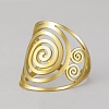 304 Stainless Steel Adjustable Cuff Rings LS-RJEW-L129-05G-1