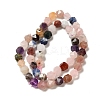 Natural Rose Quartz/Sodalite/Lapis Lazuli/Amethyst/Strawberry Quartz Beads Strands G-K382-A01-02-3