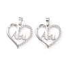 Brass Micro Pave Clear Cubic Zirconia Pendants LS-ZIRC-Z007-11P-1