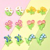 12Pcs 6 Styles Opaque Resin Decoden Cabochons RESI-FS0001-68-7