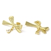 Brass Stud Earrings EJEW-D109-01G-2