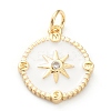 Brass Micro Pave Cubic Zirconia Pendants ZIRC-P200-14C-G-1