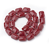 Opaque Solid Color Glass Beads Strands GLAA-N032-04E-2