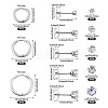 16Pcs 8 Style Clear Cubic Zirconia Stud Earrings & Stainless Steel Huggie Hoop Earrings DIY-TA0004-54-2