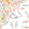 48Pcs 12 Styles Acrylic & Natural Pearl Flower Connector Charms PALLOY-CW00008-3