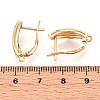 Brass Micro Pave Cubic Zirconia Hoop Earring Finding KK-N261-44G-3