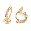 Brass with Cubic Zirconia Cuff Earring Findings LS-KK-B087-14G-2