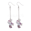Natural Fluorite Chips Beaded Jewelry Set SJEW-JS01231-02-5
