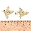 Brass Micro Pave Clear Cubic Zirconia Pendants KK-G533-07E-G-3