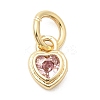Brass Cubic Zirconia Charms KK-G554-02C-03-1