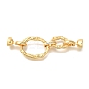 Brass Micro Pave Clear Cubic Zirconia Fold Over Clasps KK-K389-112G-1