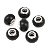 Spray Painted Glass European Beads GPDL-R001-11S-2