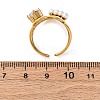 304 Stainless Steel Adjustable Cuff Rings for Women LS-RJEW-B126-03G-5