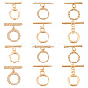   12Pcs 6 Styles Brass Toggle Clasps KK-PH0006-45-1