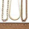 3Pcs 3 Styles Brass & Iron Chain Necklaces Set NJEW-V003-08G-3